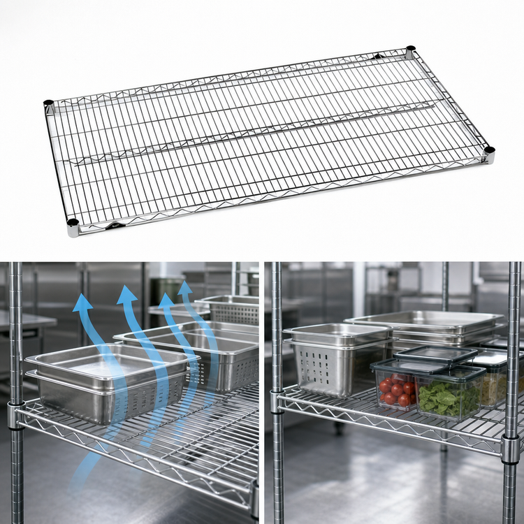 Product image #3 for Metro Super Erecta 72-Inch x 14-Inch Type 304 Stainless Steel Open Wire Shelf