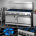 Thumbnail image #3 for Jade Range Bistro JBR-12 72-Inch 12-Burner Gas Restaurant Range with Cabinet Base