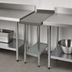 Thumbnail image #3 for Advance Tabco Special Value Stainless Steel Economy Filler Table with Undershelf, 15 x 30 Inches, 18 Gauge