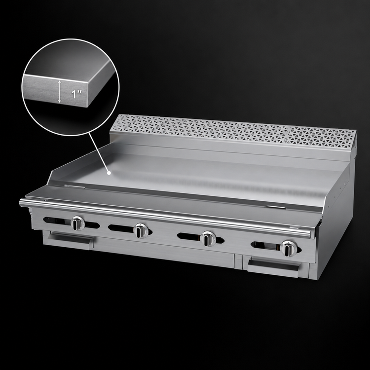 Product image #3 for Garland Cuisine 48-Inch Heavy Duty Gas Griddle Top Range, Modular Top, 1-Inch Steel Plate, 120,000 BTU