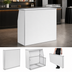 Thumbnail image #3 for Flash Furniture 4' White Laminate Foldable Portable Bar with Removable Aluminum Top