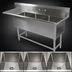 Thumbnail image #3 for John Boos Pro-Bowl 3-Compartment Sink with 18-Inch Left Drainboard, 20 x 20 x 12-Inch Bowls, 14-Gauge Type 300 Stainless Steel
