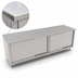 Thumbnail image #3 for John Boos 96-Inch x 24-Inch Stainless Steel Cabinet Base Work Table with Sliding Doors