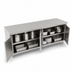 Thumbnail image #3 for Cabinet Base Enclosed Work Table with Hinged Doors, 120 x 36 Inches, 14-Gauge Stainless Steel Flat Top