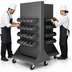 Thumbnail image #3 for Quantum Double-Sided Louvered Rack with Casters, 36 x 25 x 72 Inches