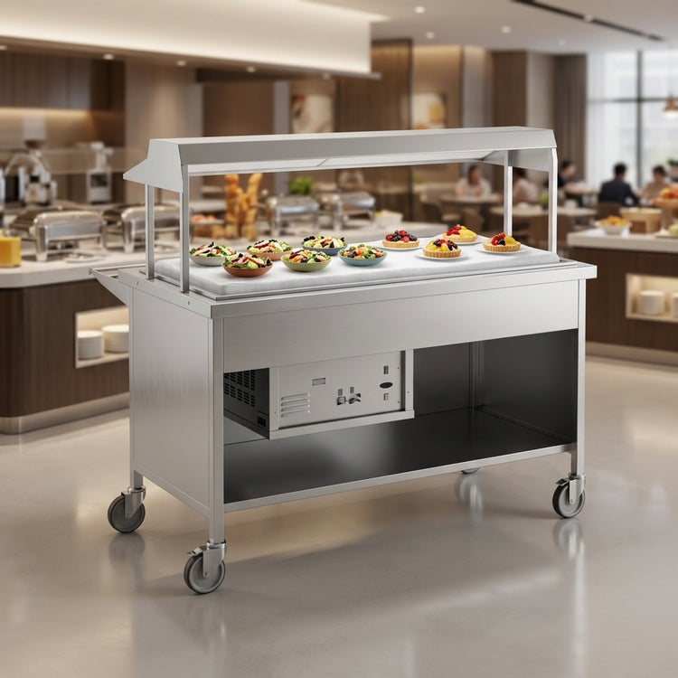 Product image #2 for Atlas Metal CARF-5 Mobile Refrigerated Frost Top Serving Counter