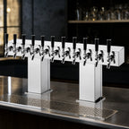 Thumbnail image #3 for Perlick Corporation 4006-10BPC 10-Faucet Glycol-Cooled Countertop Bridge Tee Draft Beer Tower, Polished Chrome
