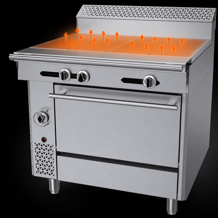 Product image #3 for Garland Cuisine Series 36" Heavy Duty Gas Range with (2) 18" Even-Heat Hot Tops and Standard Oven