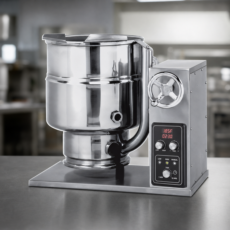 Product image #3 for Groen TDBC-24A 24 Qt Electric Tabletop Tilting Kettle with Advanced Controls