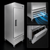 Thumbnail image #3 for Aurora 20.5 Cu. Ft. One-Section Reach-In Refrigerator with Bottom-Mount Self-Contained Cooling, Solid Hinged Door, Stainless Steel