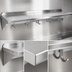 Thumbnail image #3 for John Boos Stallion 60-Inch Wall-Mount Stainless Steel Pot Rack Shelf, 18-Gauge, 5 Hooks