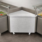Thumbnail image #3 for Duke Manufacturing Thurmaduke TTU-90SS 90° Corner Mobile Utility Station, 32-Inch Triangle, Stainless Steel Top, Enclosed Base