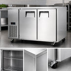 Thumbnail image #3 for Everest Refrigeration ETF2-24 Two-Section Undercounter Worktop Freezer, 47.5-Inch, 9.0 cu. ft., Stainless Steel Worktop