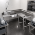 Thumbnail image #3 for Eagle Group Spec-Master Corner Soiled Dishtable with 20 x 20 x 5 Pre-Rinse Sink