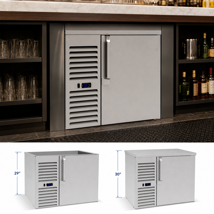 Product image #3 for Krowne LS36 Low-Profile Refrigerated Back Bar Storage Cabinet, 36-Inch, 1-Door