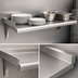 Thumbnail image #3 for Eagle Snap-n-Slide Wall-Mounted Stainless Steel Shelf, 24 x 12 Inches, Rolled Front Edge