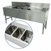 Thumbnail image #3 for Advance Tabco Prestige 3-Compartment Underbar Sink Unit with Dual Drainboards and Deck-Mount Faucet, 60 Inch