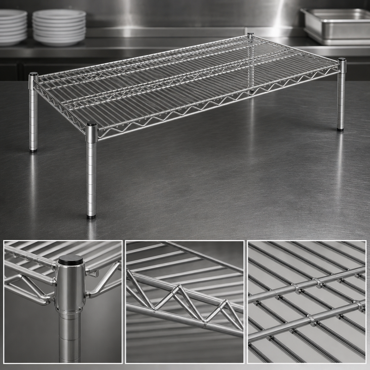 Product image #3 for EAGLEbrite Wire Dunnage Platform Rack, 24" W x 21" D x 14" H, Zinc Finish
