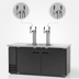 Thumbnail image #3 for Arctic Air 61-Inch Direct Draw Draft Beer Dispenser with 2 Towers and 4 Faucets