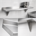 Thumbnail image #3 for Advance Tabco 96-Inch x 12-Inch Wall-Mounted Stainless Steel Shelf, 16 Gauge, Satin Finish