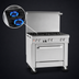 Thumbnail image #3 for Southbend Ultimate 36-Inch Commercial Gas Range with 2 Open Burners and 24-Inch Griddle, Cabinet Base