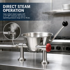 Thumbnail image #3 for Cleveland Range KDT1T 80 oz Direct Steam Countertop Tilting Oyster Kettle, 2/3-Jacketed, 316 Stainless Steel Liner