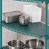 Thumbnail image #3 for QuadPlus 42 x 24 Inch Solid Green Polymer Shelf Mat with QuadTruss Frame