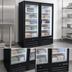Thumbnail image #3 for Kool-It Two-Section Glass Door Freezer Merchandiser, Black, 18