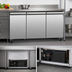 Thumbnail image #2 for Atosa 72-5/8-Inch 3-Section Undercounter Reach-In Refrigerator, Rear-Mounted Self-Contained, Solid Doors, 18.2 Cu. Ft.