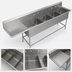 Thumbnail image #3 for John Boos Pro-Bowl 4-Compartment Stainless Steel Sink with Left Drainboard
