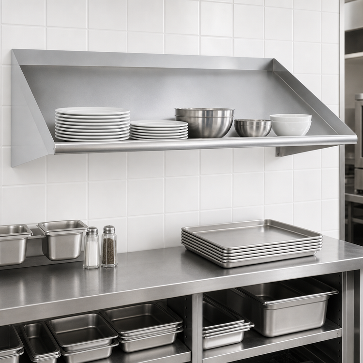 Product image #3 for 63-Inch Commercial Wall-Mounted Slanted Rack Shelf