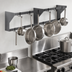 Thumbnail image #3 for Eagle Group 60-Inch Wall Mounted Double-Bar Aluminum Pot Rack with 10 Double-Pronged Hooks