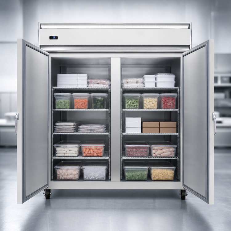 Product image #3 for Continental Refrigerator 2FESNSA Extra-Wide Two-Section Shallow Depth Reach-in Freezer