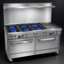 Thumbnail image #3 for Southbend Ultimate 60-Inch Commercial Gas Restaurant Range with 6 Open Burners, 24-Inch Griddle, Standard Oven and Convection Oven