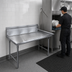 Thumbnail image #3 for Advance Tabco Special Value Series Left-Hand Straight Clean Dish Table, 83 x 30 in., 10-1/2 in. Backsplash, 16/304 Stainless Steel