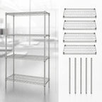 Thumbnail image #3 for Quantum WR63-2436S 36"W x 24"D x 63"H 4-Shelf 304 Stainless Steel Stationary Wire Shelving Starter Kit