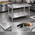 Thumbnail image #3 for BK Resources 72-Inch x 30-Inch Stainless Steel Work Table with Adjustable Undershelf