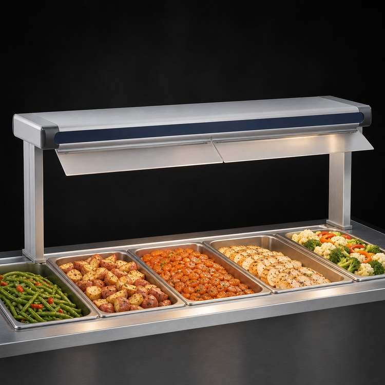 Product image #3 for Hatco Glo-Ray Designer Dual Infrared Strip Heater, 57-1/2 Inch Wide, 3-Inch Spacing, 1.85 kW