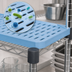 Thumbnail image #3 for QuadPlus 54-Inch x 18-Inch Vented Blue Polymer Shelf Mat with Gray Epoxy Wire Frame