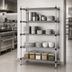Thumbnail image #3 for Eagle Quad-Adjust 4-Tier Chrome Wire Shelving Starter Unit, 48