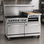 Thumbnail image #3 for Imperial (Middleby) Pro Series IR-G60 60-Inch Gas Restaurant Range with Griddle, Two Standard Ovens, 3/4-Inch Plate