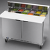 Thumbnail image #4 for Beverage Air SPE48HC-12C 48-Inch Two-Section Sandwich Top Refrigerated Prep Table with 12 1/6-Pan Top and 17-Inch Cutting Board