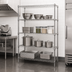 Thumbnail image #3 for Quantum 72-Inch Wide x 14-Inch Deep x 63-Inch High 4-Shelf Stationary Wire Shelving Starter Kit, 304 Stainless Steel