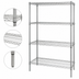 Thumbnail image #3 for Quantum 54 x 21 x 63 Inch Chrome Plated Wire Shelving Starter Kit with 4 Shelves