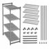 Thumbnail image #3 for Cambro Camshelving Basics Plus 4-Tier Stationary Starter Unit, 24 x 42 x 84 Inches, Vented, Brushed Graphite