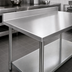 Thumbnail image #3 for Spec-Master Marine Series 84-Inch x 30-Inch Stainless Steel Work Table with 4-1/2-Inch Backsplash and Adjustable Galvanized Undershelf