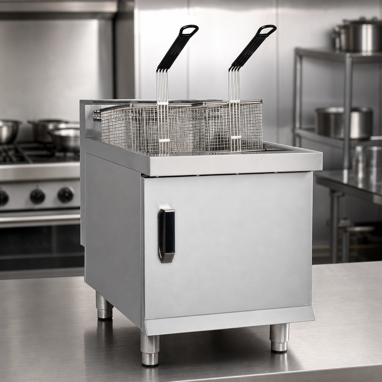 Product image #3 for Eurodib TCF30L Countertop Propane Gas Full Pot Deep Fryer, 30 lb Capacity, 4 Burners