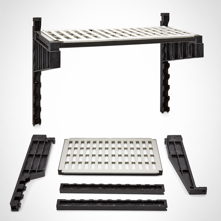 Product image #3 for Cambro Camshelving Elevation Series 24 x 42 Inch Vented Wall Shelf Kit