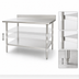 Thumbnail image #3 for Eagle Group Adjustable Work Table Undershelf, 96 x 30 Inches, 18 Gauge 304 Stainless Steel