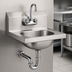 Thumbnail image #3 for Eagle Group HSA-10-FA-1X Traditional Wall-Mount Hand Sink with Splash-Mount Gooseneck Faucet, P-Trap, Tail Piece and Basket Drain